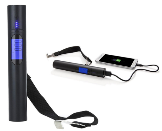 Luggage scale with flashlight power bank function